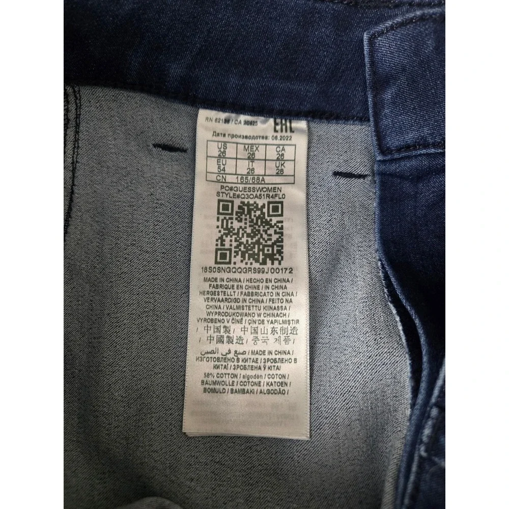 Guess Los Angeles Women High Rise Flare Jeans Dark Wash Blue Size 26 Q3OA51R4FL0